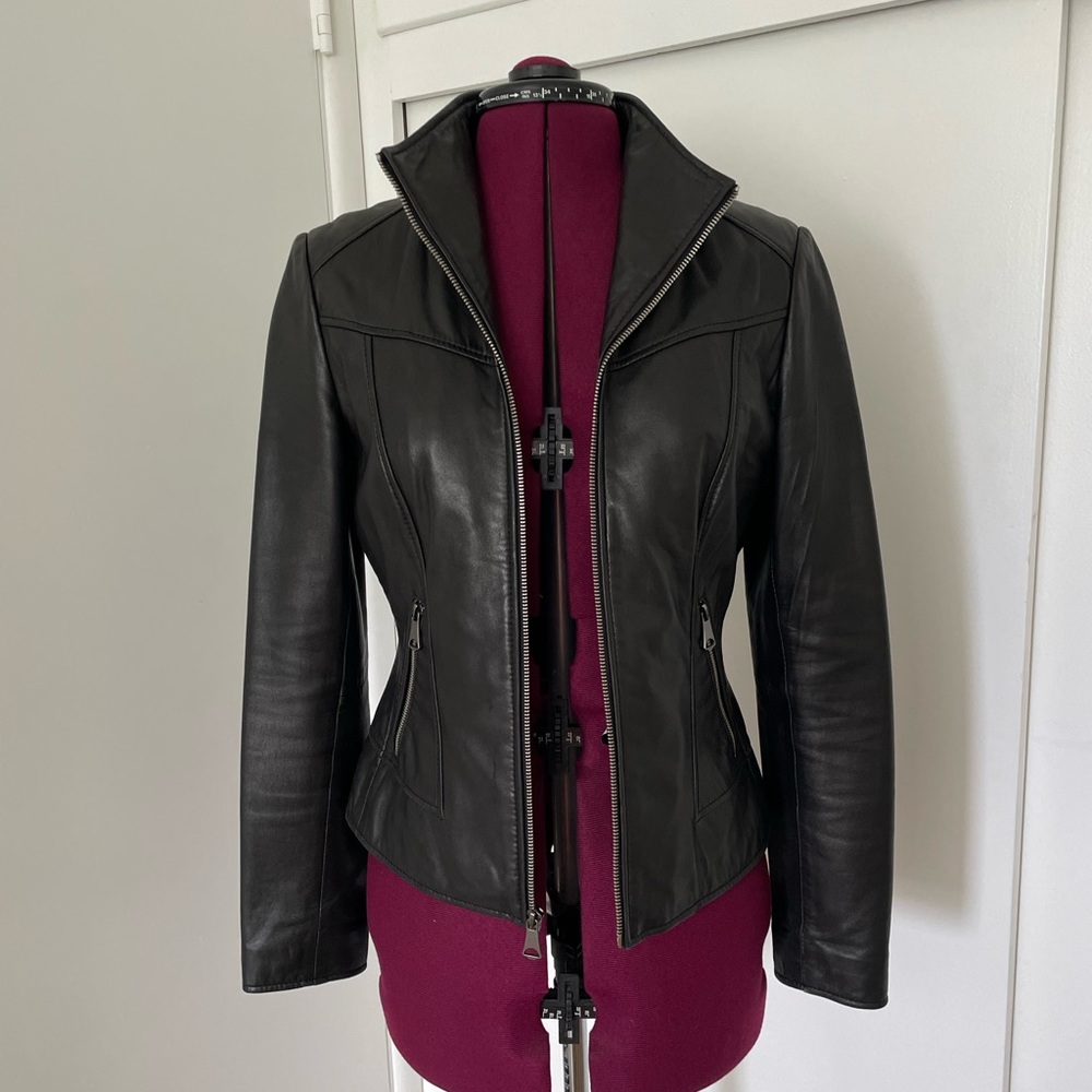 MARC NEW YORK Leather Biker Jacket